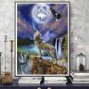 5D Diy Diamant Malerei Vollmond Wolf König Kreuzstich Set Volldiamant Stickerei Mosaik Kunst Bild von Strass Dekor Geschenk