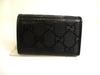 Authentic GUCCI GG Imprimee Black Leather 6 Pics Key Chain #b056  Open box