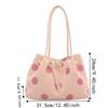 Versatile Polka Dots Shoulder Bag PU Material Retro Handbag Large Capacity Tote Bag  Students