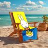 1pc Miffy1 Beach Towel, Comfortable and Thick, and Swimming/Bath/Picnic/Camping Towel, Suitable for Seaside Beaches