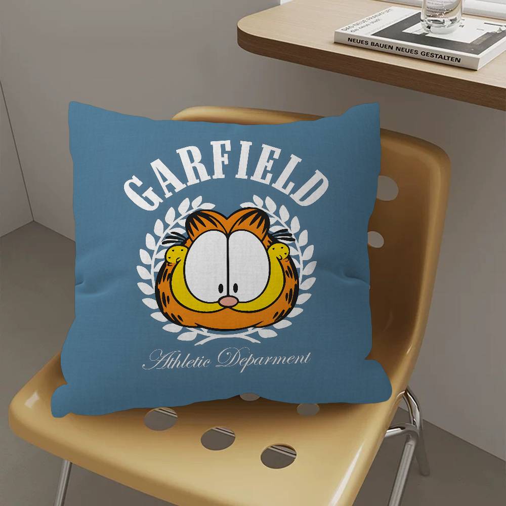 Cartoon Garfield Cute Cat Cushion Cover Car Throw Pillow Case For Sofa Car Christmas Gift 40X40Cm 45X45Cm