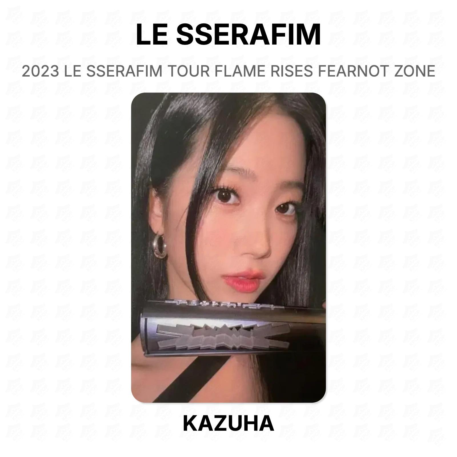 LE SSERAFIM 2023 LE SSERAFIM TOUR FLAME RISES FEARNOT ZONE Official Photocard KAZUHA