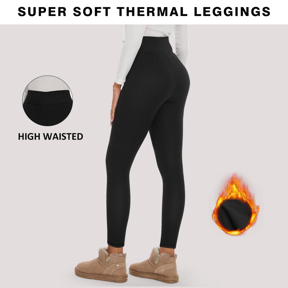 Women's Thermal High-Waisted Casual Sports Leggings with Pockets for Autumn/Winter