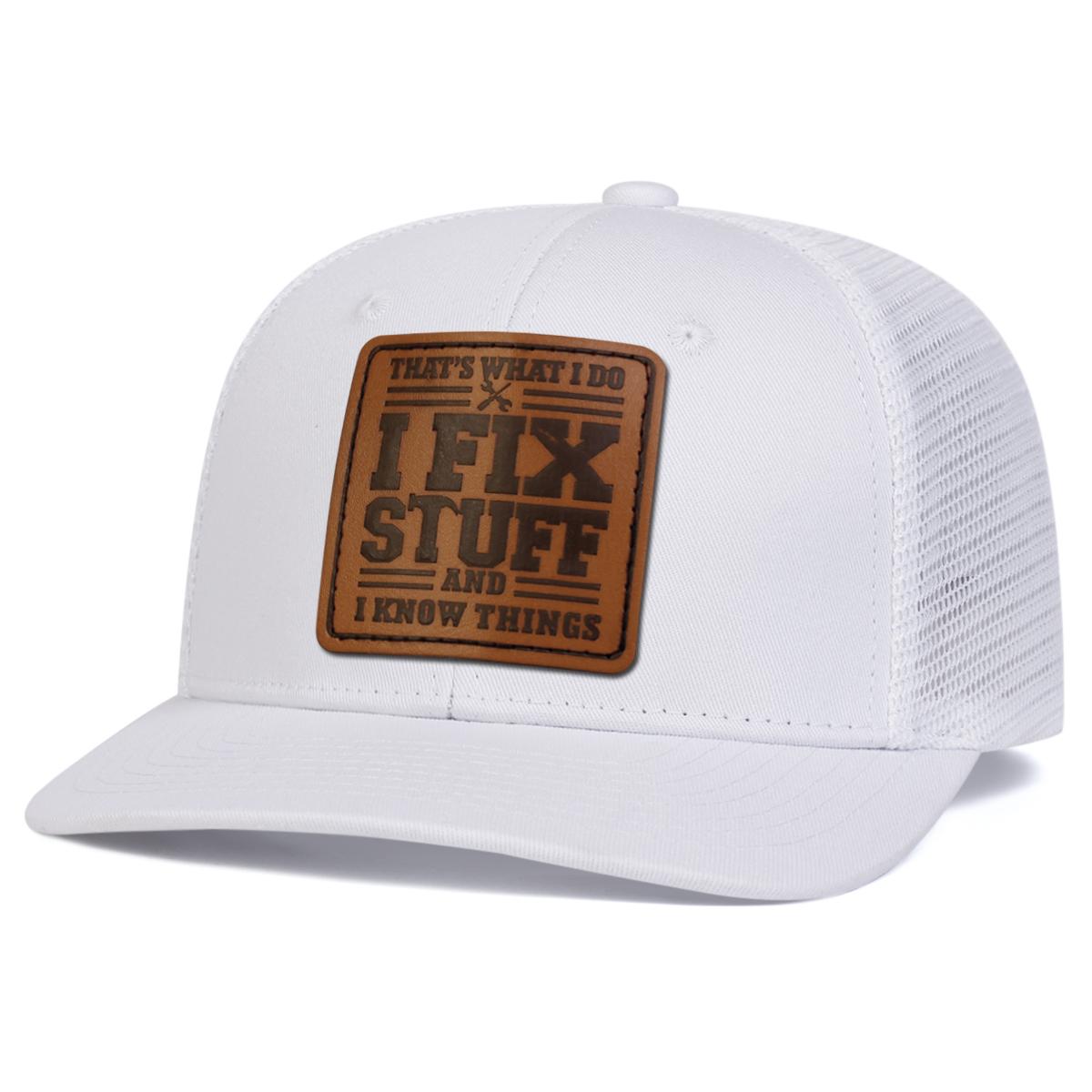 

Unisex Ifixstuff Leather Label Baseball Net Caps Spring And Summer Outdoor Adjustable Casual Hats Sunscreen Hat