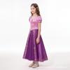 Tangled Rapunzel Princess Cosplay Dress, Kids Halloween Anime Long Gown Performance Costume