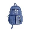 Retro Solid Color Small Fresh Backpack Casual Student Schoolbag Female Junior High School Student Large Capacity College Student Commuting Shoulder