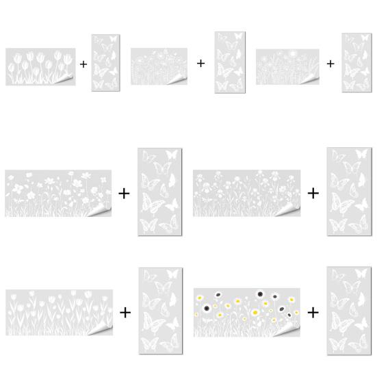 2Pcs Static Glass Sticker Glue-Free Electrostatic Window Clings Double Side Waterproof Window Decors for Glass Doors