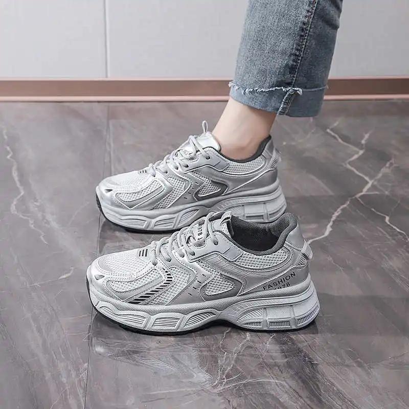 Platform Grey Women's Sneakers Men Casual Women's Shoes Size 34 Brown Boots Ladies Sport Wide Fit Popular Goods Shors