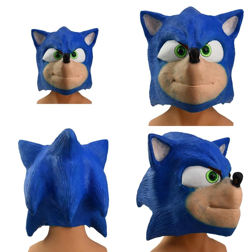 Sonic the Hedgehog Maske Realistisch und Atmungsaktiv Halloween Party Requisite
