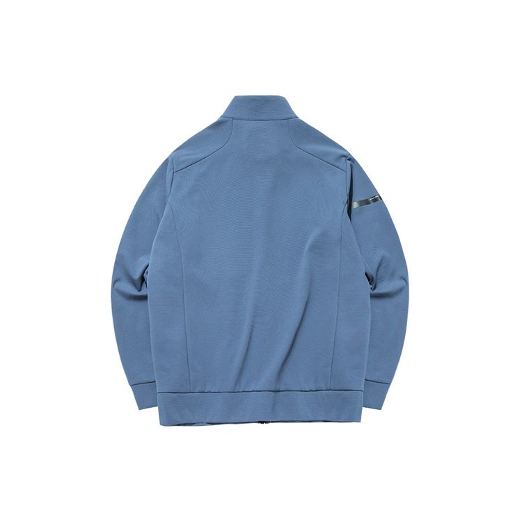 Anta Comprehensive Training Series Full Zip Stand Collar Knitted Sports Jacket Men Jacket River-Blue 152137712-2