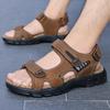Summer Men's Leather Beach Sandal Sandals Leather Lightweight Sports Sandals Mens Genuine Leather Sandals