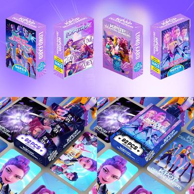 K-POP Demon Hunter Girl Group Holographic Trading Cards Set - 30/92-Piece Anime Collectible LOMO Cards K-POP Fans Gifts