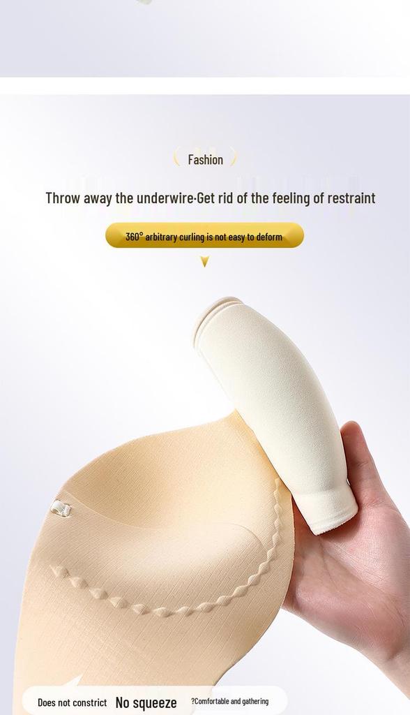 Strapless Push-Up Half-Cup Bandeau Bra – Non-Slip, Anti-Sag, Sexy Off-Shoulder Design