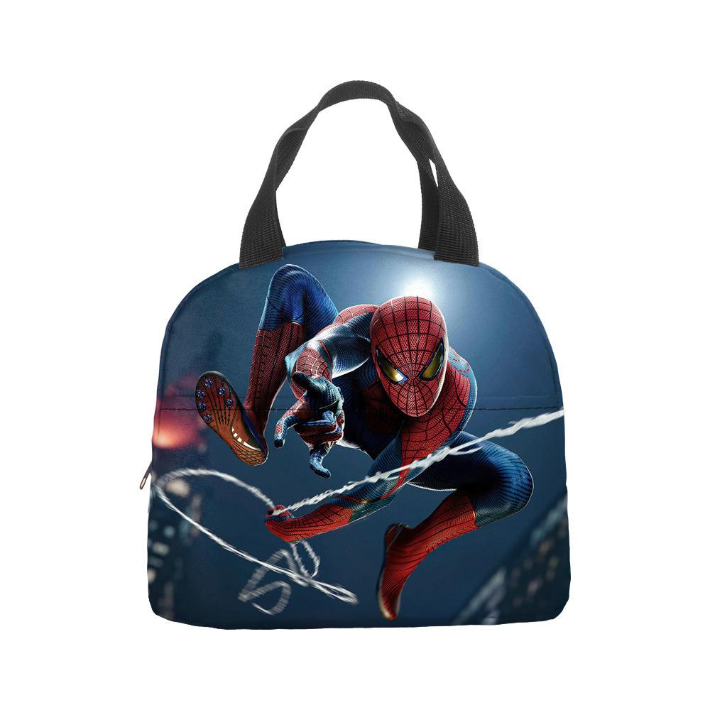 Anime Spider-Man Lunch Bag Portable Insulation Bag Bento Bag Lunch Box Bag Children'S Lunch Bag Picnic Ice Bag