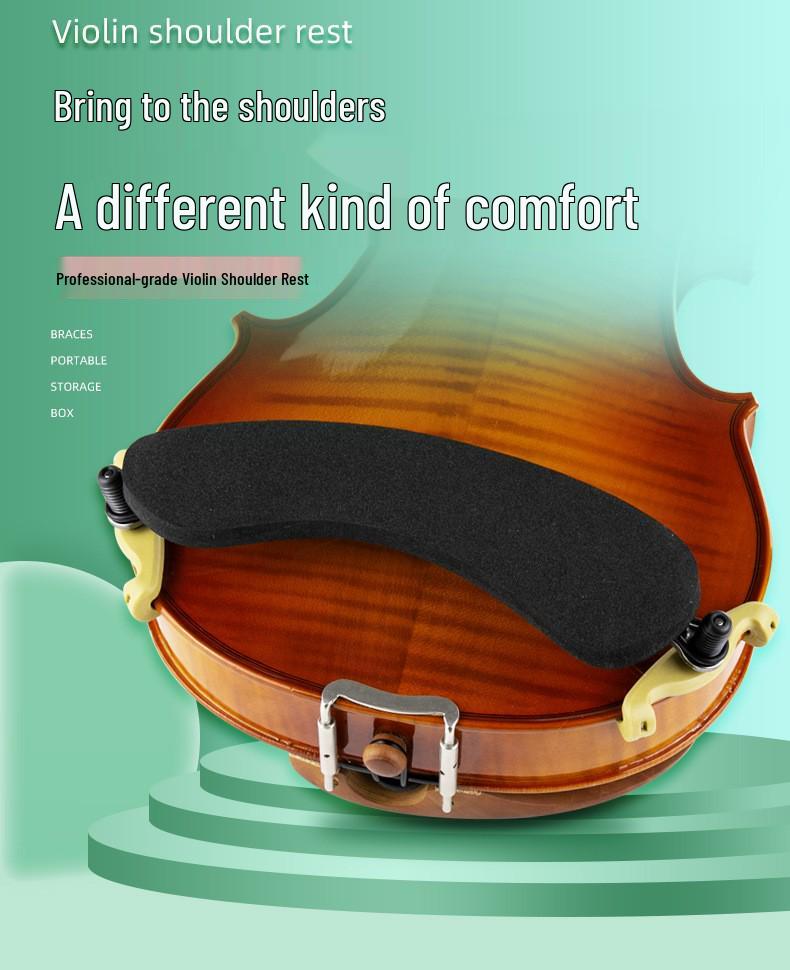 KPE Adjustable Violin Shoulder Rest with Thick Sponge Pad for 1/2, 1/4, 3/4, 4/4 Violins