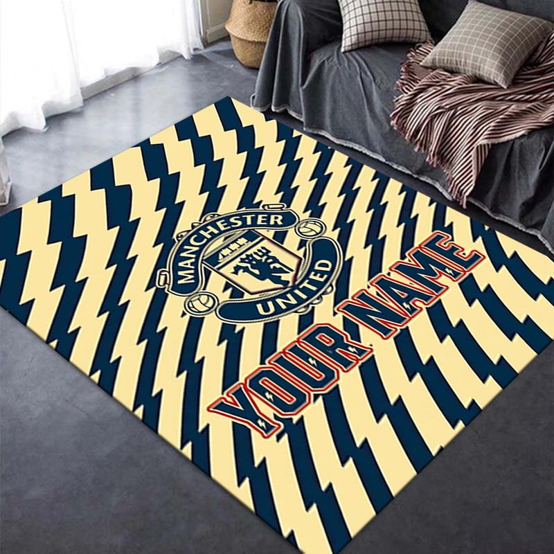 Custom Name Manchester United FC Carpet Rug for Living Room Bedroom Home Sofa Decoration,Kids Play Non-slip Floor Mat