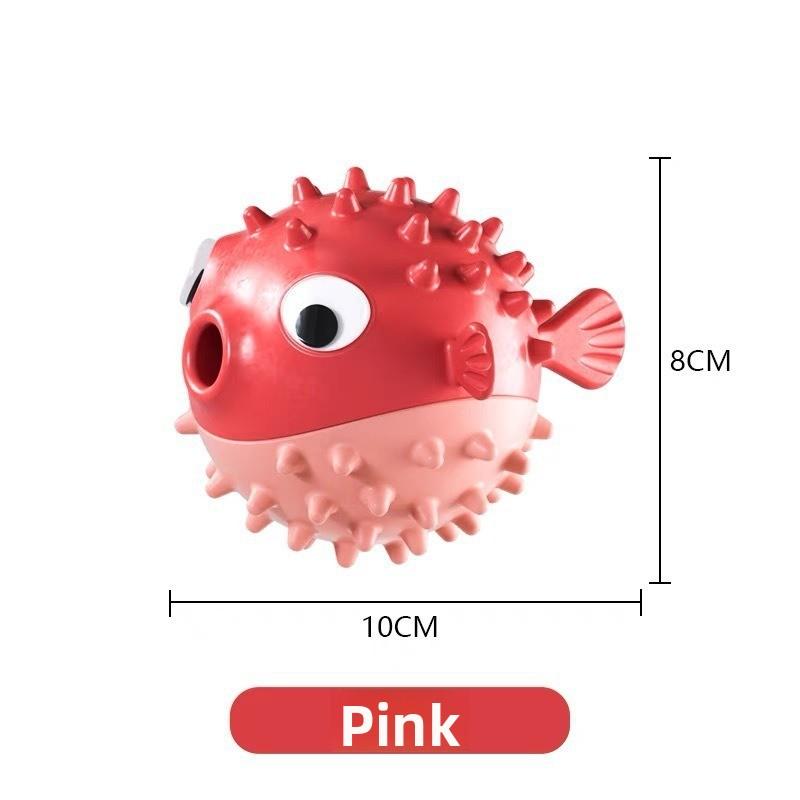 Dispenser di Cibo Giocattolo a Forma di Pesce Rimbalzante Giocattolo per Animali Domestici Interattivo Alimentatore Lento per Cani Gatti Gioco Autonomo Sollievo dalla Noia Allenamento IQ Masticabile Dentale Gioco Puzzle Forniture