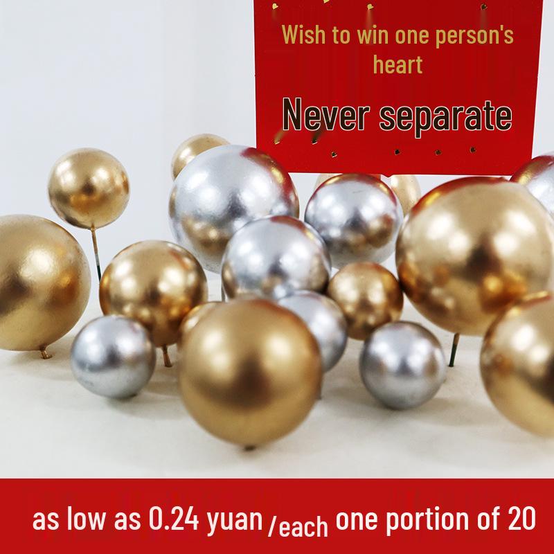 Cake Decoration Balls: Gold & Silver Spheres for Baking & Christmas Decor