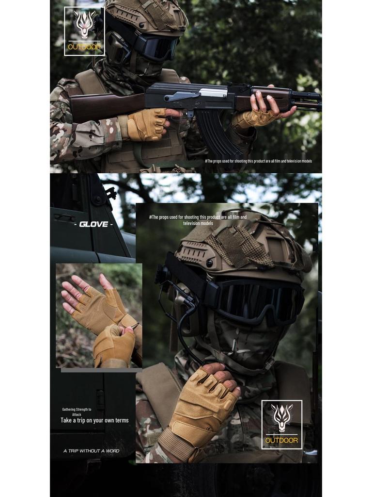 Blackhawk Z901 Men's Tactical Half-Finger Gloves - Climbing, Sports, Fitness, Military, Outdoor, Cycling Protection.