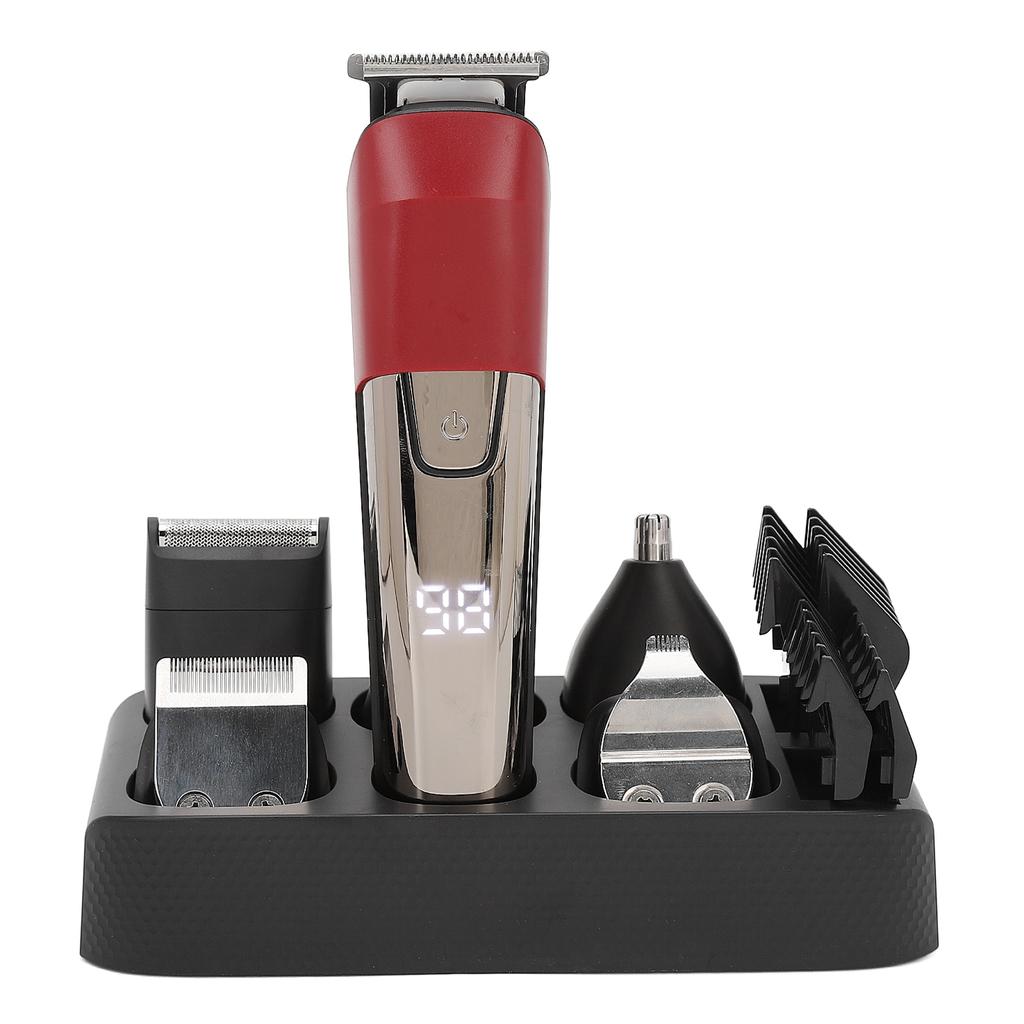 6 in 1 Elektrische Bart Trimmer Cordless Professionelle Haar Clippers Wasserdichte Haar Pflege Kit für