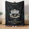 Liverpool Customize Text Blanket Throw Customizable Blanket Ultra-Soft Perfect for Livingroom Picnics Office Chair Chair Four Seasons Multipurpose