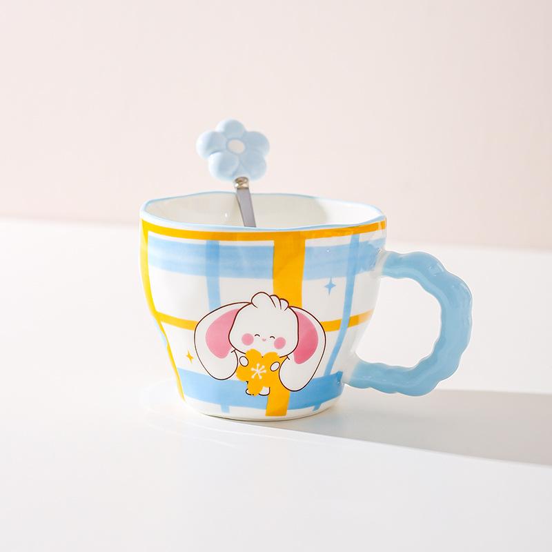 Creative Cute Rabbit Ceramic Mug Office Gift Gift Home Cup Coffee Cup Water Cup Couple Breakfast Cup