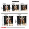 2pcs,2D plane printing Light Filtering Curtains Cute Deer Christmas Festive Scene Polyester Easy Install (without rod) Home
