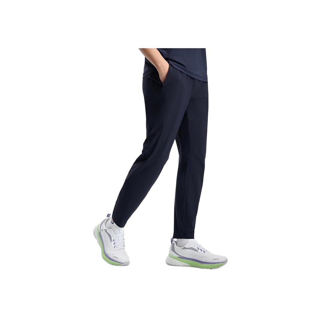 FILA Athletics Fitness Solid Color Casual Soft Comfortable Breathable Mid-Rise Cool Feeling Knitted Sports Pants Men pants Dark-Blue A11M431601FNV