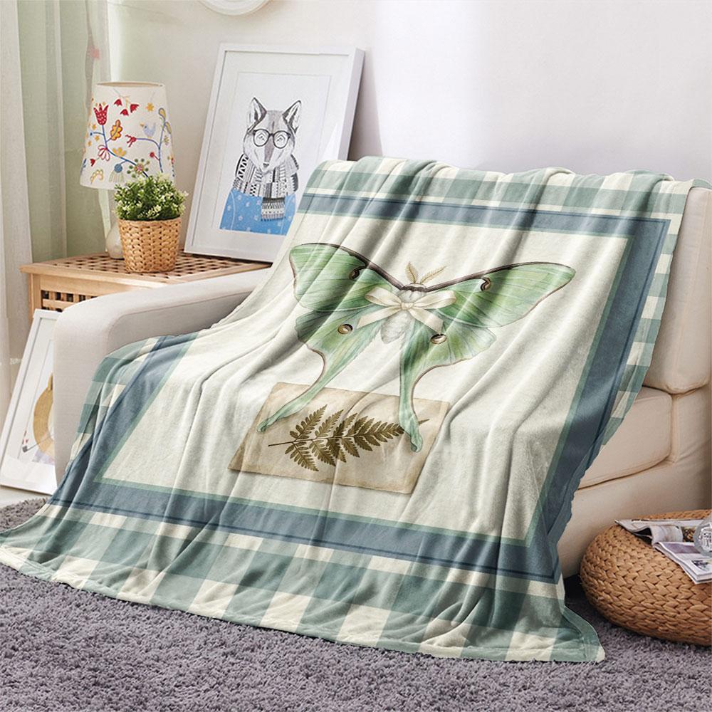 1PC Fantasy Patterned Flannel Blanket Lightweight and Portable for Home Decor Warmth and Comfort Halloween Gifts Holiday Present