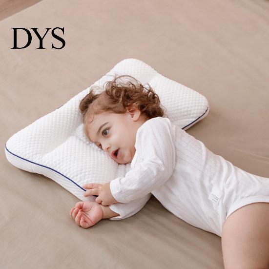 Ergonomisch Contourenkussen voor Rugslapers Kinderen 6 Maanden tot 8 Jaar, Cervicale Ondersteuning Baby Comfortabel Huis Reizen Peuterkussen, Ademend