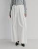 Meleugo Women'S Soft Touch Two-Tuck Wide Belted Pants [White]