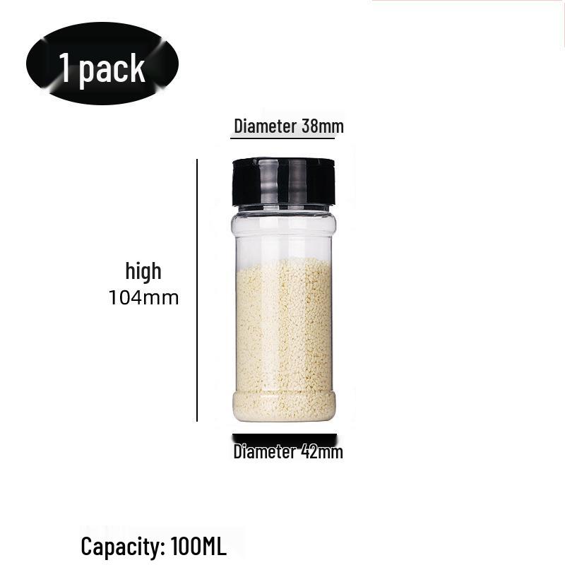Transparent Flip-Top Spice Bottle - Refillable Pepper Shaker & Salt Dispenser (100/170/250/360ml)