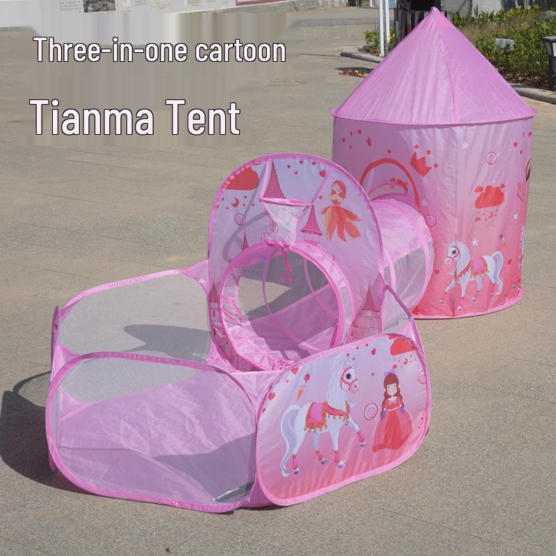 Игровой набор-палатка и тоннель Tianma для детей с баскетбольным кольцом и шариками