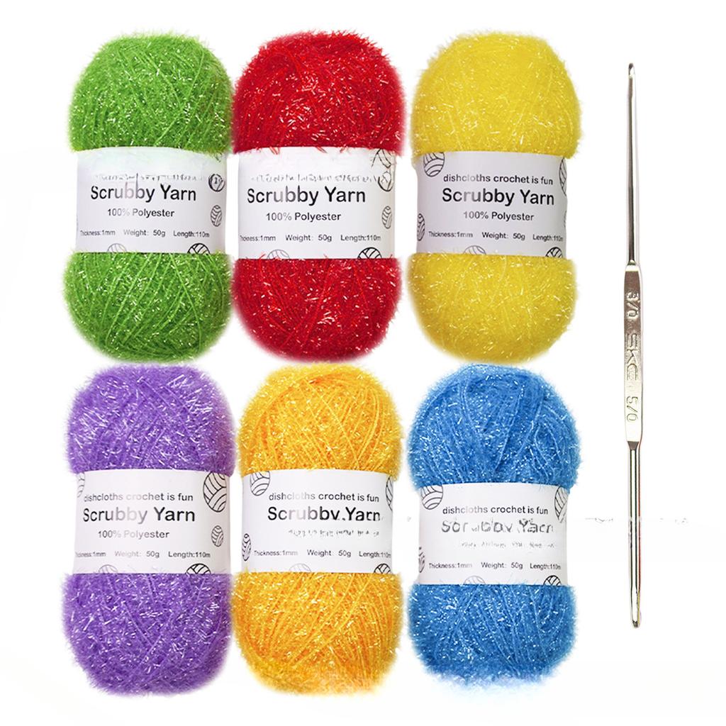 Scrubby Yarn Bright Silk Thread Hand Knitted DIY Flash Gold Thread Bag Braided Thread Korean Dish Towel Thread Crochet Yarn