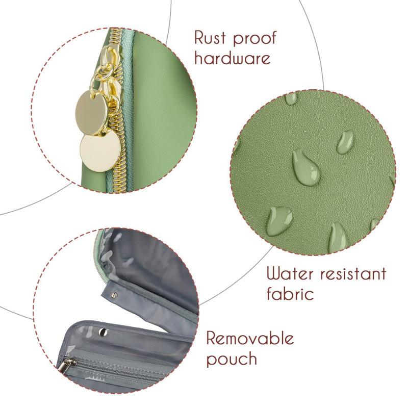 New Waterproof Toiletry Bag Hanging Travel Cosmetic Bag with Hook, Portable Shower Organizer