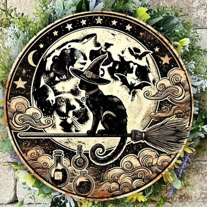 2D Flat Hanging Decorative Metal Sign Hand Painted Art