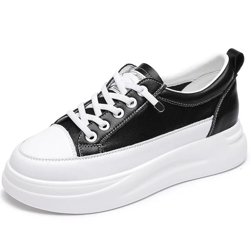Fashion Sneakers Women 2025 Spring Autumn Versatile Matsuke Increase Breathable Leisure Board Shoe Female Woman Shoes platform sneakers