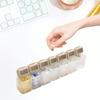Space Saving Magnetic Pills Box Organizers 6 Compartment Secure Lock System Medicine Dispenser for Vitamins & Medications