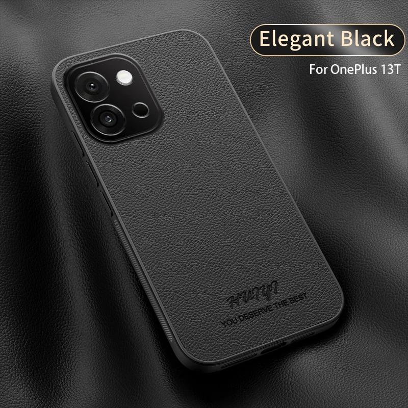 

Luxury Business PU+TPU Leather Magnetic Case For OnePlus 13 13T 13S 13R 12 12R 11 11R 5G Matte Shockproof Protection Phone Cover чёрный