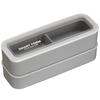 Iwasaki Industries Slim Lunch Gray 3-Way Easy-Care Box, B-1484 GN,