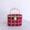 French Rhinestone Cage Crossbody Evening Bag