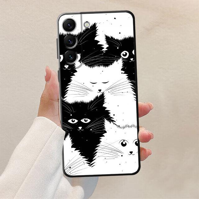 Tpu měkké pouzdro pro Samsung Galaxy S20 Fe S9 S21 Plus S23 Ultra 5g S10 S10e S7 S22 S8 S8plus Kim Haskins Cat Black Shell Cover