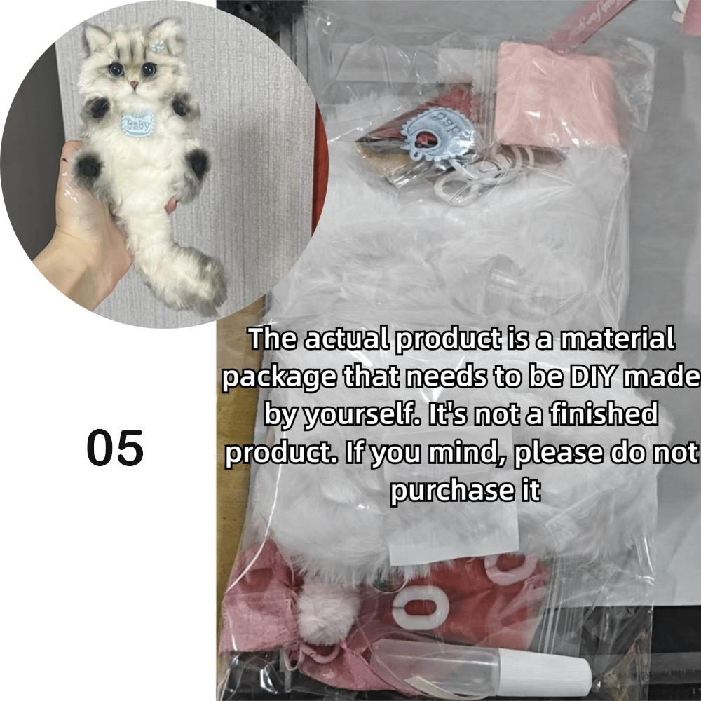 Keychain DIY Material Package Plush Twist Bar Kitten Doll Toy Twisty Stick Little Cat Pendant
