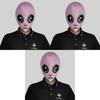 Gruselige Pinke Alien-Gesichtsmaske Mit Großen Augen Für Halloween-Partys Und Kostümveranstaltungen