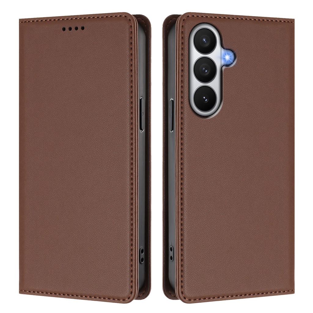 For Samsung Galaxy S26 Leather Wallet Case Magnetic Closure RFID Blocking Phone Cover