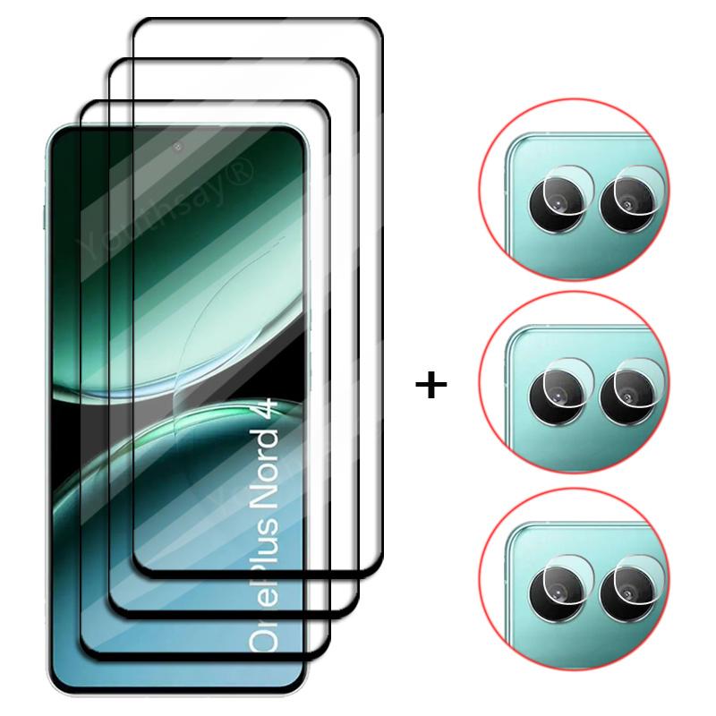 Full Cover Glass For OnePlus Nord 4 Screen Protector For OnePlus Nord 4 Tempered Glass Protective Phone Lens Film OnePlus Nord 4
