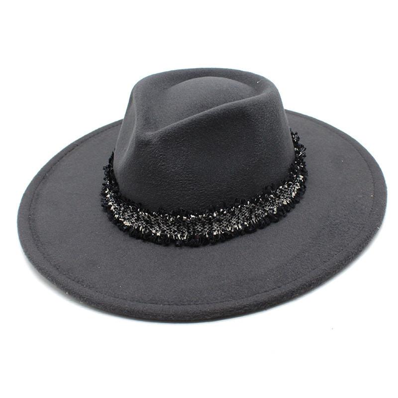Style Wool Felt Hat With Large Brim For Men Women Winter Autumn Casual Outdoor Wear