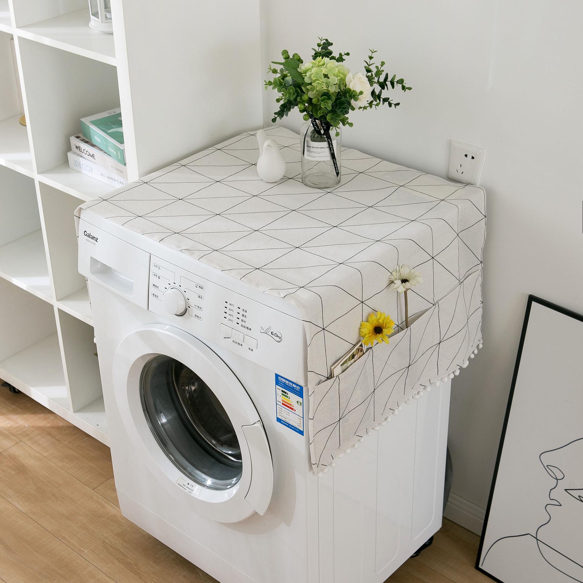 

Пылезащитный чехол с принтом черного мрамора для холодильника и стиральной машины - Для однодверных и двухдверных Microwave 30*90 cm