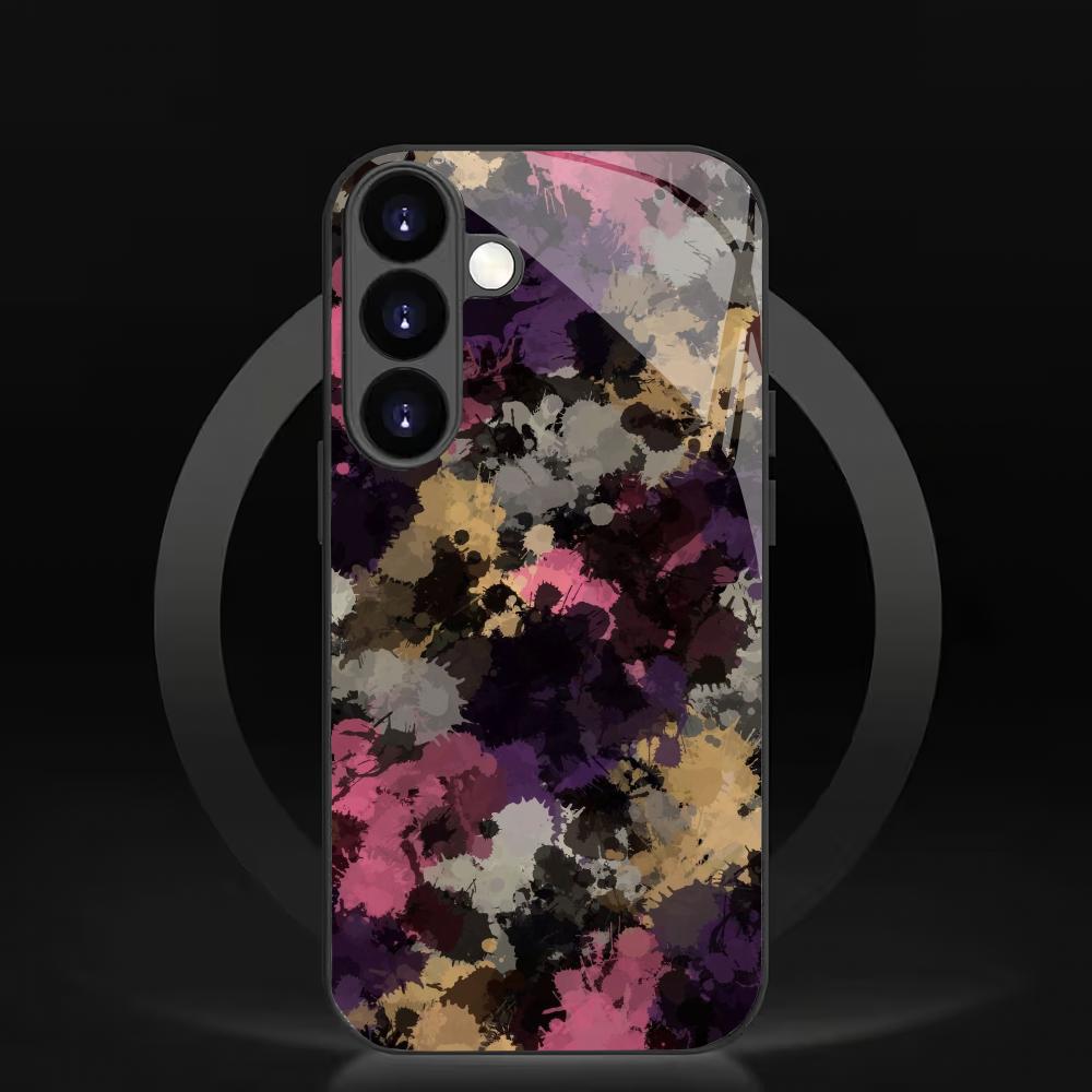 Coque de téléphone en verre trempé style graffiti adaptée pour Samsung Galaxy S26 S25 S24 S23 S22 S20 FE/Ultra/Plus coque arrière anti-chute