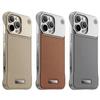 Luxury leatherette Aromatherapy Magnetic Case For 16 15 14 Plus 13 12 11 Pro Max Metal Borderless Wireless Charging Cover